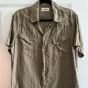 Taylor Stitch linen western short sleeve shirt